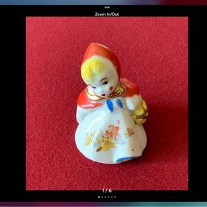 Vintage 1940’s HULL Little Red Ridding Hood salt or pepper shaker.